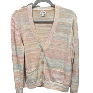 J. Crew Pastel Striped Women's Cardigan